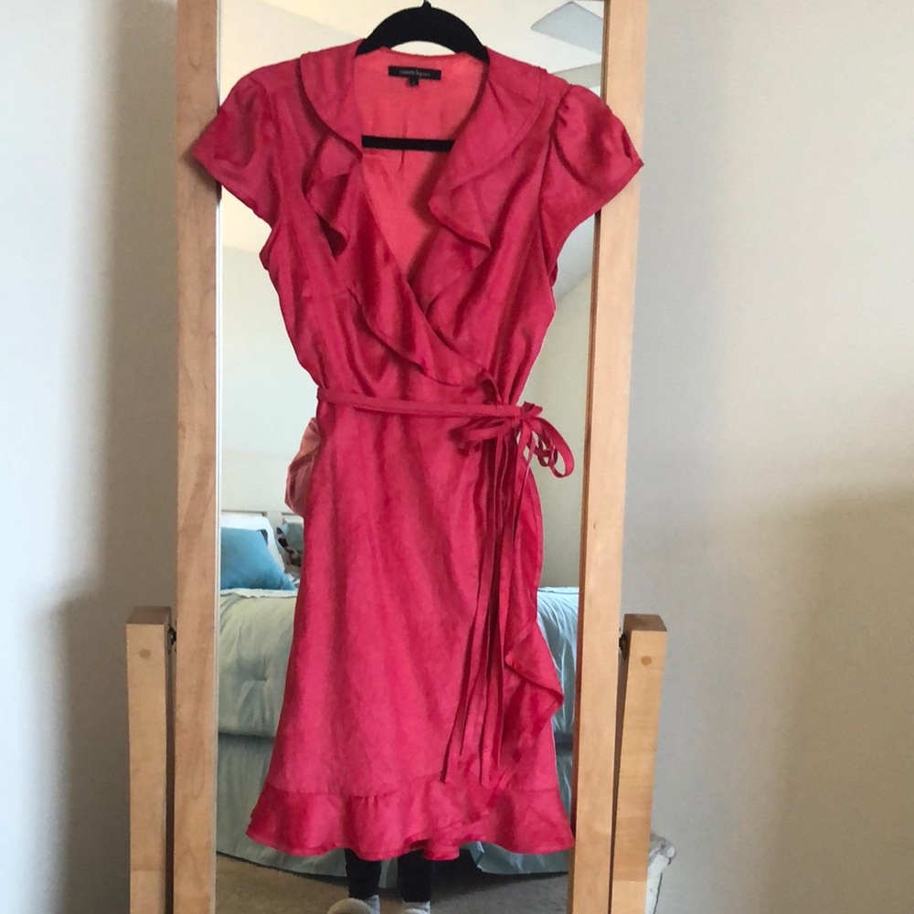 nanette lepore Size 8 coral ruffled dress